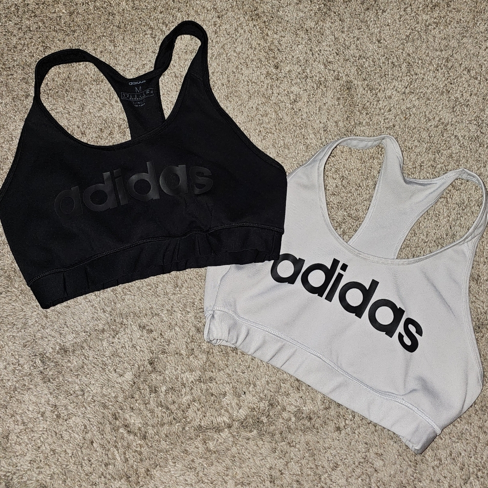 adidas Black and White Sports Bras